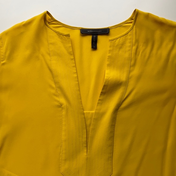 BCBGMAXAZRIA "EMMALISE" LONG SLEEVE SILK SHIRT - Picture 3 of 6